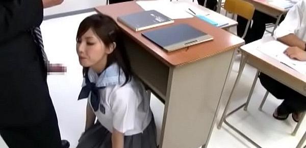  Japenese Schoolgirl sucks teacher dick